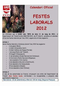 Festes Laborals 2012